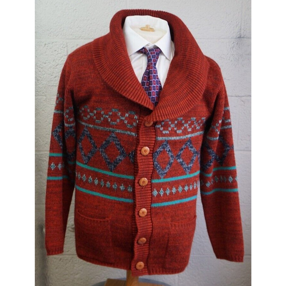 Rare Vintage Orlon Campus Sweater Cardigan Size Medium Virigin Acrylic - Picture 2 of 8